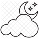 Nuit Lune Meteo Icône