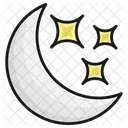 Nuit Lune Croissant Icône