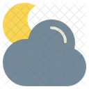 Nuit Lune Nuage Icône