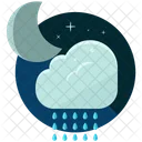 Nuit Pluie Nuage Icône