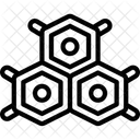 Organisch Molekul Linie Symbol