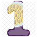 Number 1 Counting Digit Icon