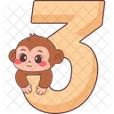 Number 3 Letter Font Icon