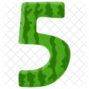 Number 5 Counting Digit Icon