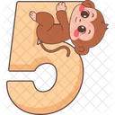 Number 5 Letter Font Icon