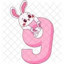 Number 9 Letter Number Icon