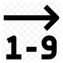 Number Ascending Icon