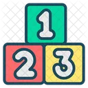 Number Block  Icon