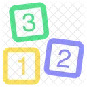 Number Block  Icon