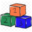 Counting Blocks 123 Blocks Primary Education Icon
