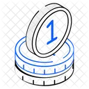 Number Coin  Icon