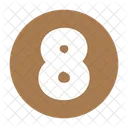 Eight Number Eight Mathematics Icon