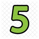Number Five Five Mathematics Icon