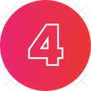 Number Four  Icon