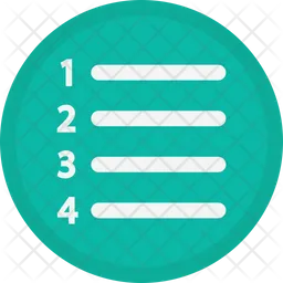 Number List  Icon