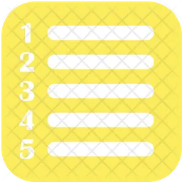 Number List  Icon