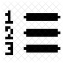 Numbered List Solid Multipurpose Solid Icon