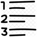 Numbers Alignment Text Icon