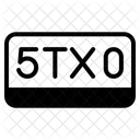 Number Plate Icon