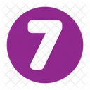Seven Number Seven Mathematics Icon