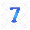 Number Seven 7 Number Icon