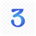 Number Three 3 Number Icon