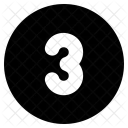 Number Three  Icon