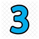 Number Three  Icon