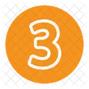 Number Three  Icon