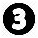 Number Three  Icon