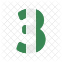 Number Three  Icon