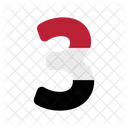 Number Three  Icon