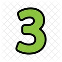 Number Three  Icon