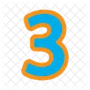 Number Three  Icon