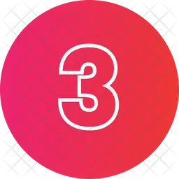 Number Three  Icon