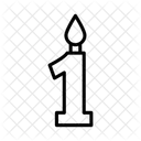 Numbered Candle Icon