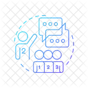 Numbered heads together  Icon