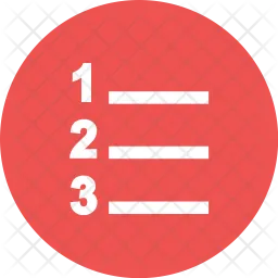 Numbered list  Icon
