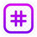 Numbersign Square Icon