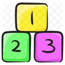 Numeric Blocks 123 Block Education Icon
