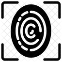 Numerisation Du Pouce Verification Du Pouce Presence Biometrique Icône