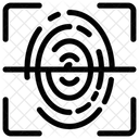 Numerisation Du Pouce Verification Du Pouce Presence Biometrique Icône