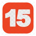 Quinze 15 Numero Ícone