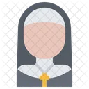 Nun Woman Jesus Icon