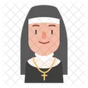 Freira Sacerdotisa Cruz Ícone