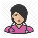 Nurse Asian Female Icon