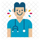 Nurse Professions Man Man Icon