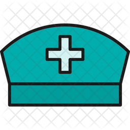 Nurse Cap Icon - Download in Colored Outline Style