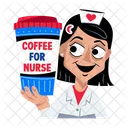 Nurse Coffee Drink Beverage Icon