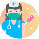 Female Nurse Vaccination Icon